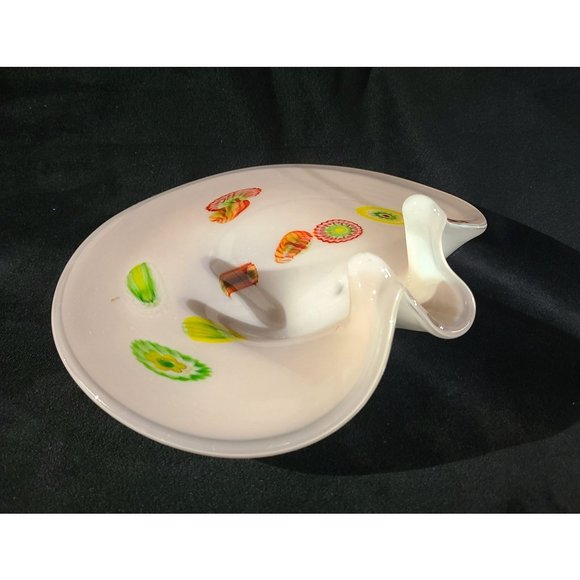 Murano Fratelli Toso large gray bowl with millefiori - Picture 4 of 9